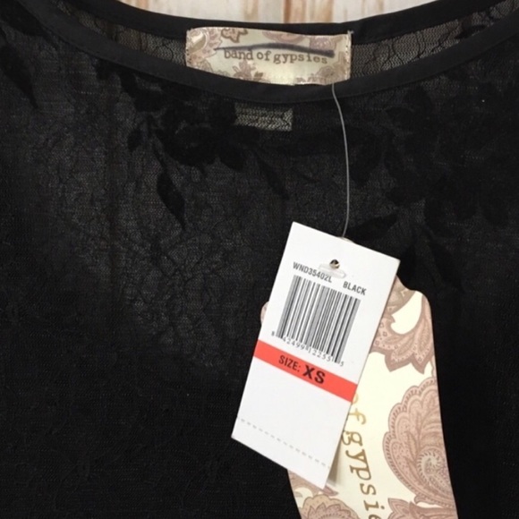 Brand of Gypsies Cora Flocked Lace Shift Dress - Picture 5 of 6